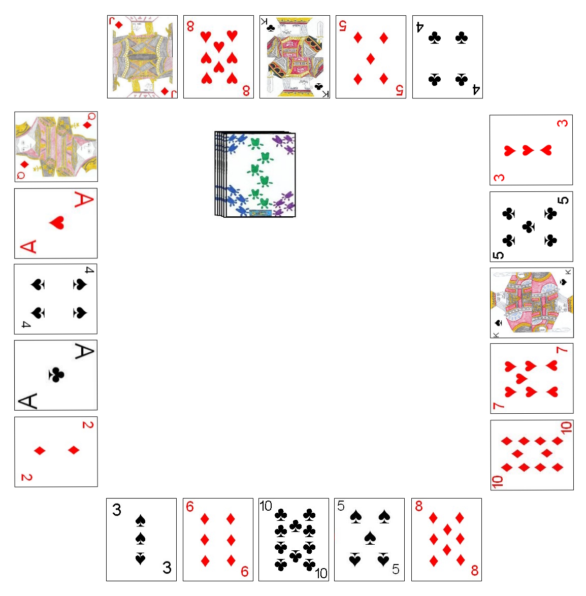 Example of four player game of Card Bingo Example four player game of Card Bingo
