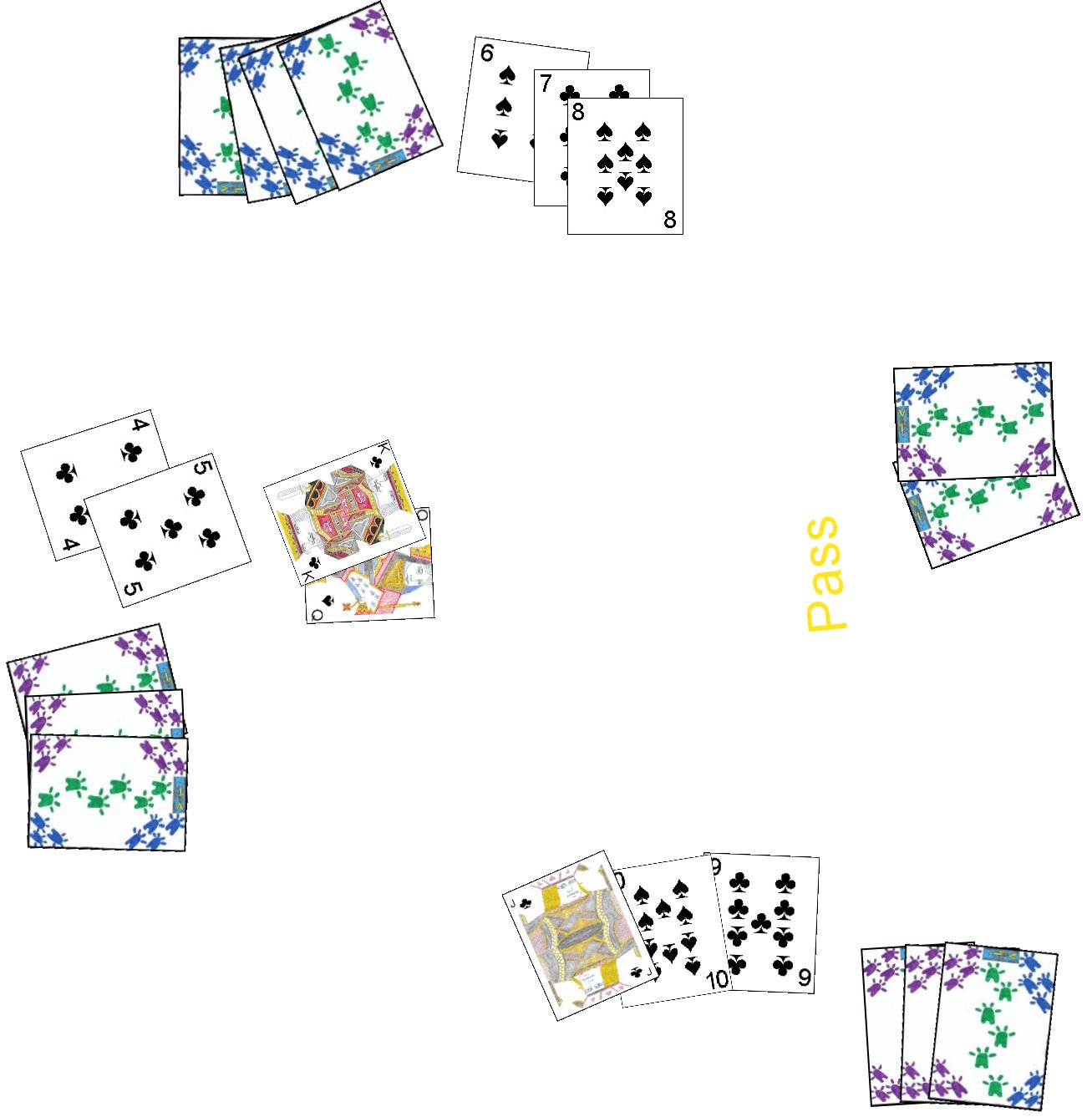 A sequence being played A Sequence being played in the card game Comet