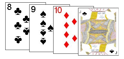 Sequence melds may be of mixed suits in Dummy Rummy Sequence melds can be of mixed suits in Dummy Rummy