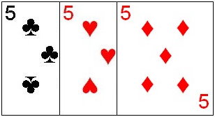 Triple card combination in Zheng Fen Triple card combination in Zheng Fen