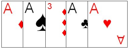 Five of a kind (Threes wild) Five of a kind (Threes wild)
