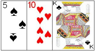 Five, ten, King, different suits combination in Zheng Fen Five, ten, King, difgferent suits in Zheng Fen