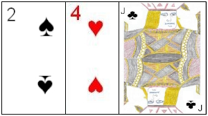Example High Card combination in Kitti Example High Card combination in Kitti