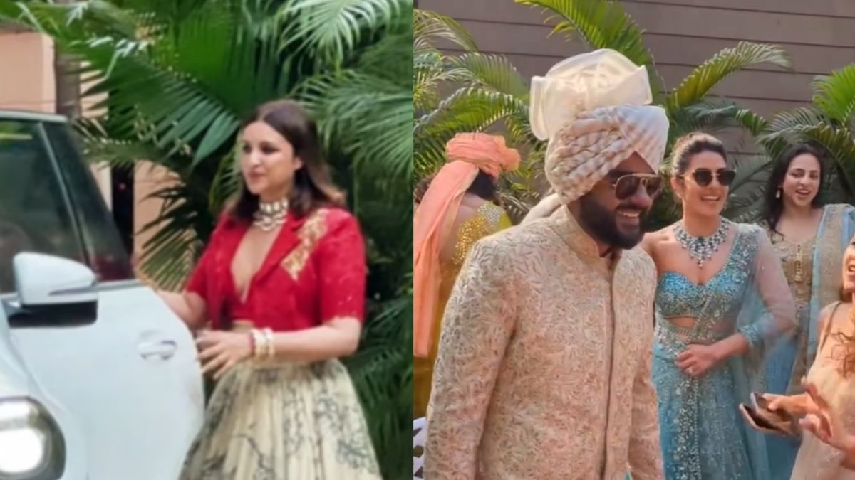 Priyanka and Parineeti at Siddharth Chopra's Wedding
