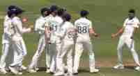 Indian team celebrating after taking wicket